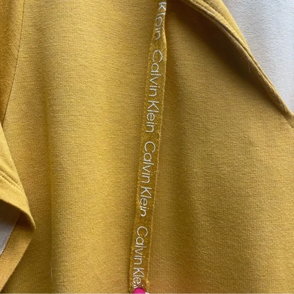 Calvin Klein Gold Notched V-Neck Short Sleeve Tunic Dress Sz 3X - Picture 8 of 8